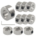 Bonsicoky Shaft Collars, 10 Pack, 5mm Bore, Aluminum, Silver