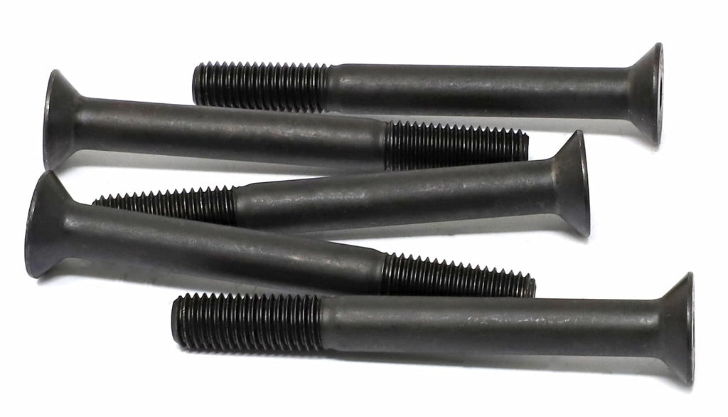 iexcell 5 Pcs M10 x 90mm Partially Threaded Thread Pitch 1.5 mm Alloy Steel 12.9 Grade Hex Socket Flat Head Cap Screws Bolts Kit, Black Oxide Finish