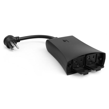 Outdoor Smart Plug Outlet, 1875W 125V, Dual Outlet, WiFi, Timer, Voice Control,Weather Resistant