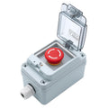 Industrial Emergency Stop Button, Electrical Shut Off Switch with Box, IP67 Waterproof for Construction, Factories or Outdoor Use, 660V 10A