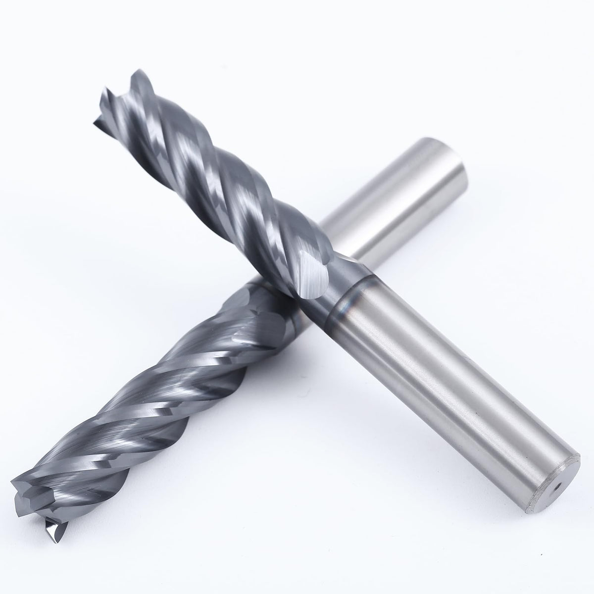 XYunEnZ 1/2" 4-Flute Square End Mill AlTiN Coated Carbide, 2Pcs