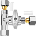 Tee Stop Valve - 3/8"Compx3/8"Compx3/8"Comp Brass Tee for Faucet,Dishwasher