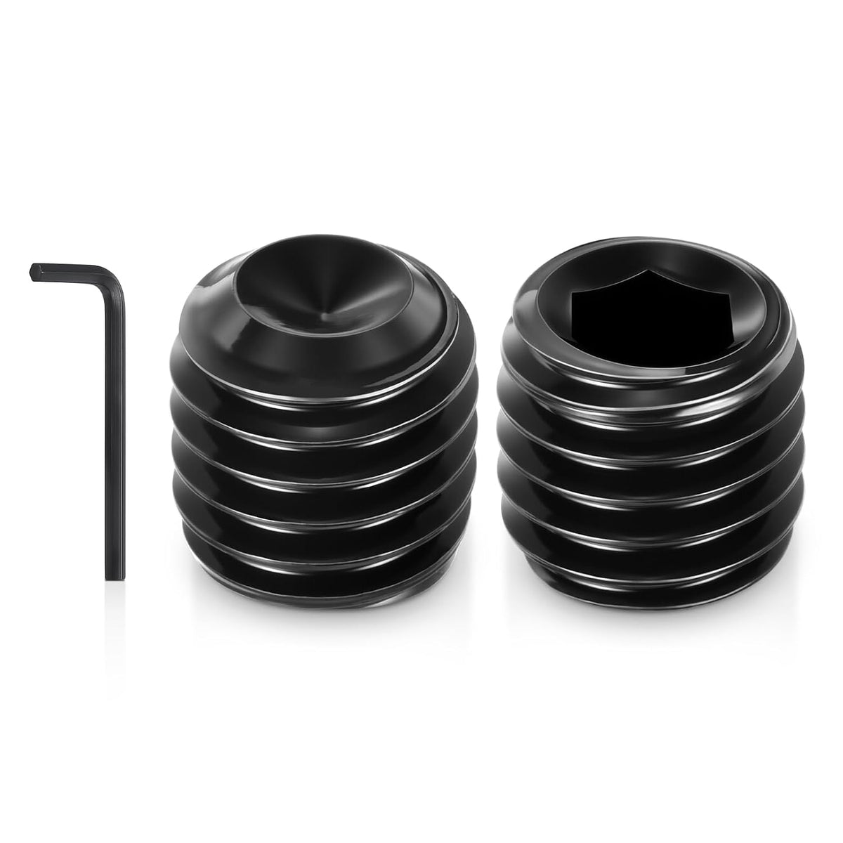 15Pcs Cup Point Socket Set Screws-M12-1.75x10 Carbon Steel
