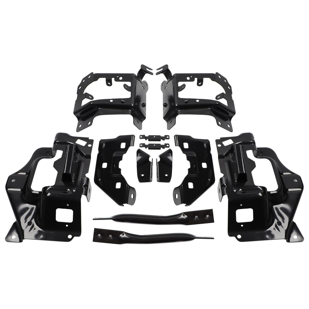 Duolctrams Front Bumper Support Mount Bracket Set 12Pcs Compatible with 2014-2015 Chevy Silverado 1500