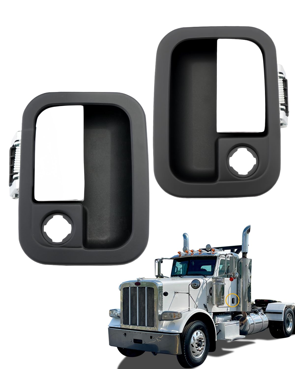Outer Door Handles, Compatible with 2001-2025 Peterbilt, 2005-2020 Kenworth