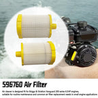 GOLACOD 2 PCS 596760 Air Filter Fit for Briggs & Stratton Vanguard 200