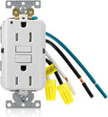 15A-125V Extra-Heavy Duty Industrial Grade Leaded Duplex Tamper-Resistant Self-Test GFCI Receptacle, 15-Amp