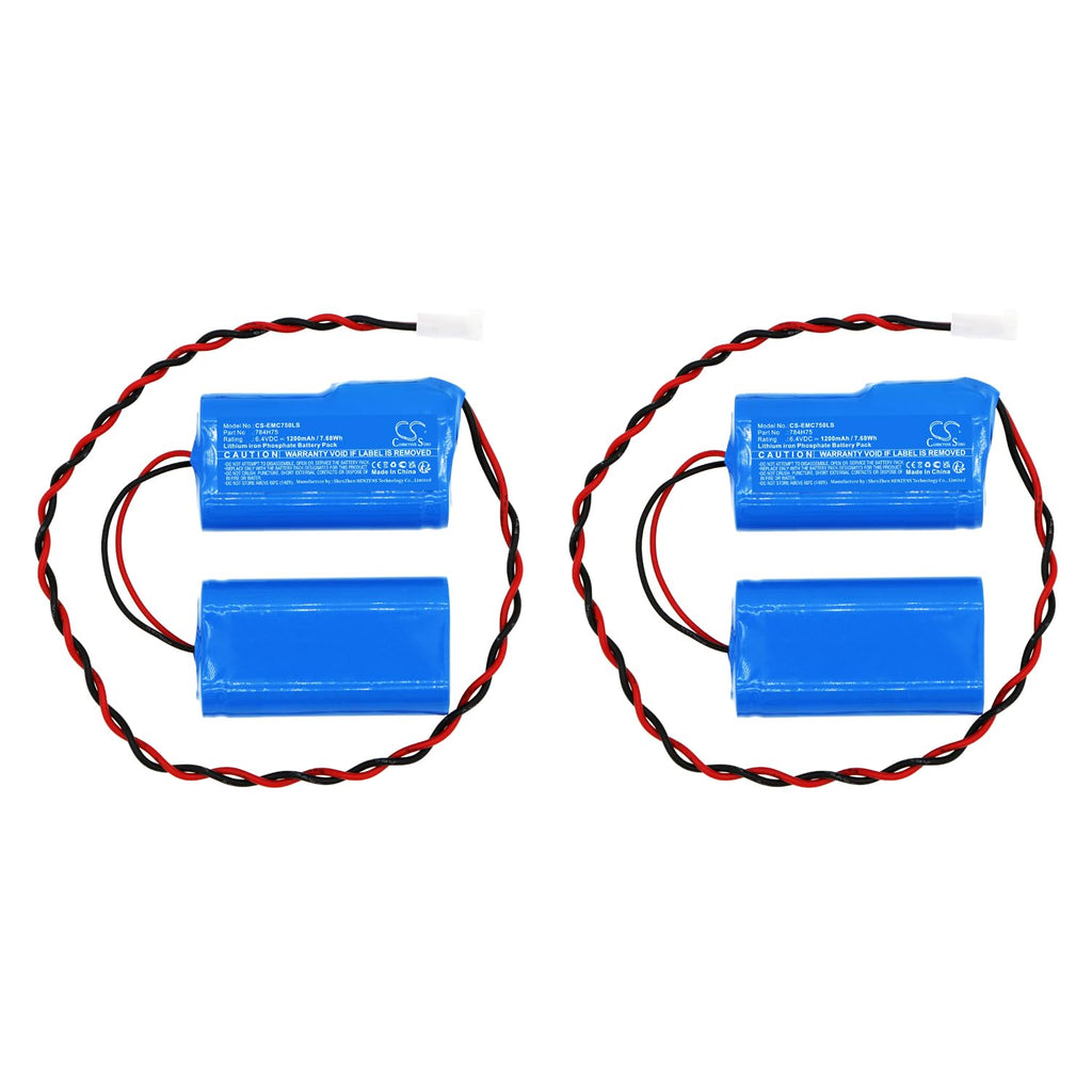 Cameron Sino (2Pack) Replacement for DUAL'LITE EVCUGWD4 EVCURWD4 Battery 1200mAh/6.4V