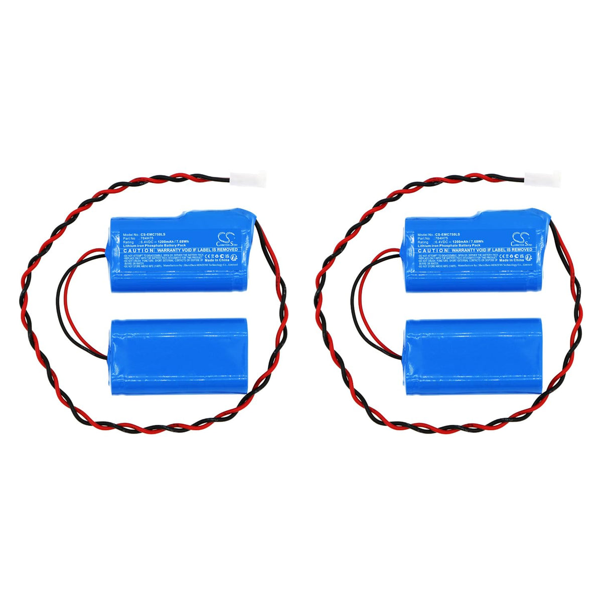 Cameron Sino (2Pack) Replacement for DUAL'LITE EVCUGWD4 EVCURWD4 Battery 1200mAh/6.4V