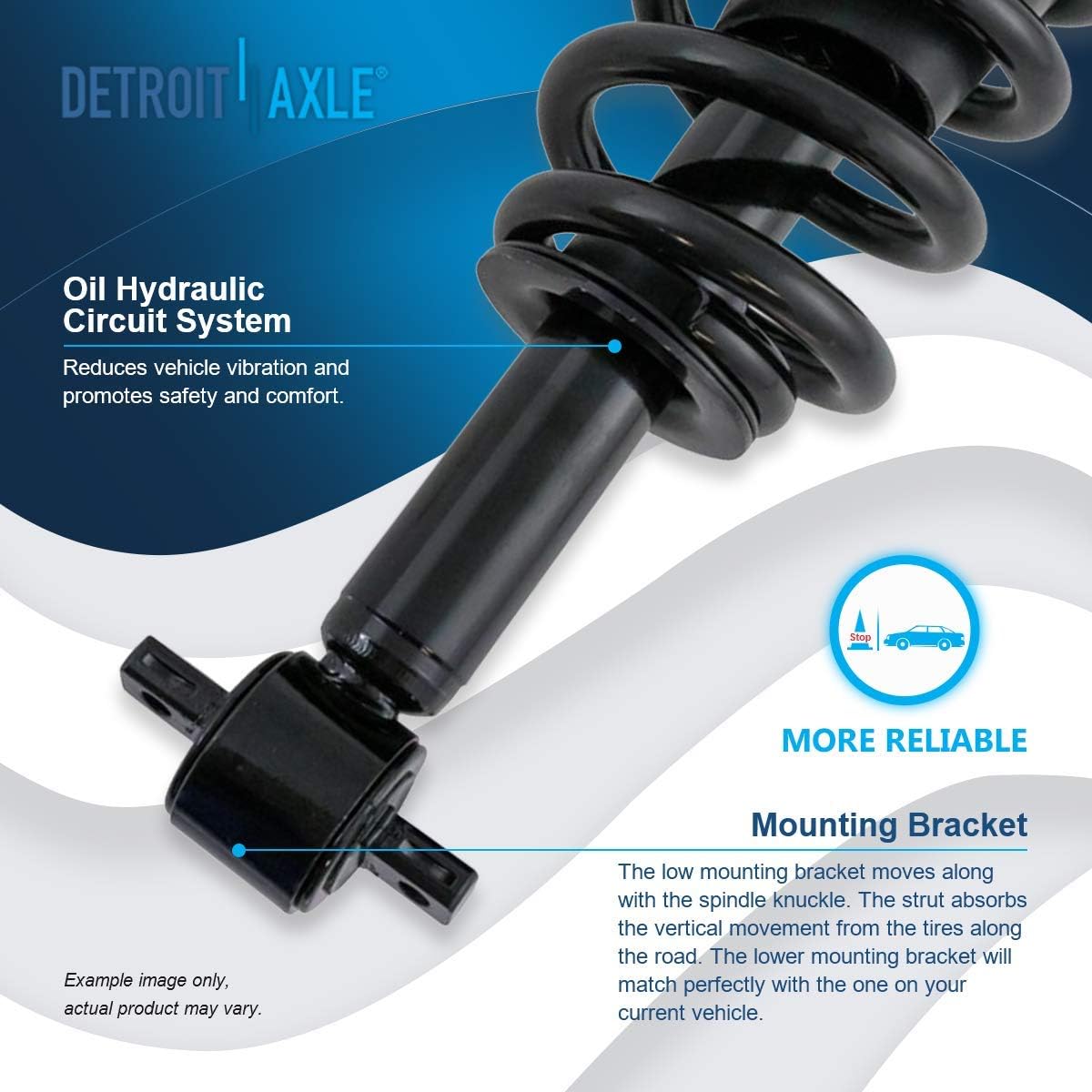 Detroit Axle - 6pc Struts Shocks Kit for 2014-2018 Chevy Silverado 1500