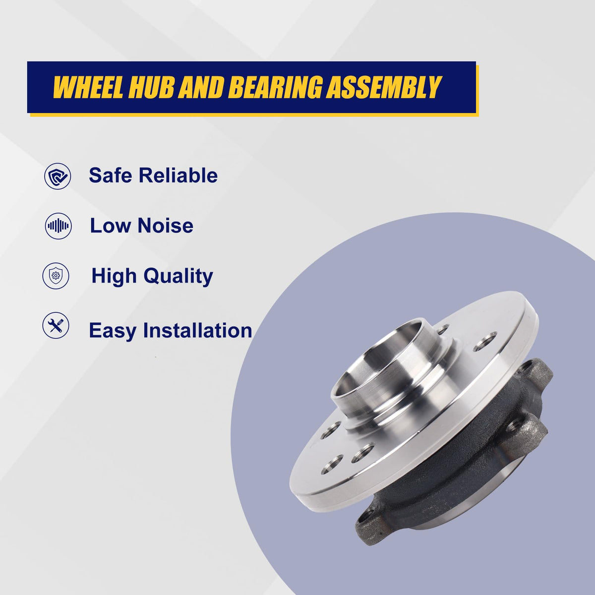 KUSATEC 513226 2pcs Front Wheel Bearing and Hub Assembly