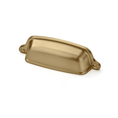 10 Pack 2-1/2 inch(64 mm) Drawer Pulls Brushed Brass Cabinet Cup Pulls Cabinet Hardware Vintage Kitchen Cabinet
