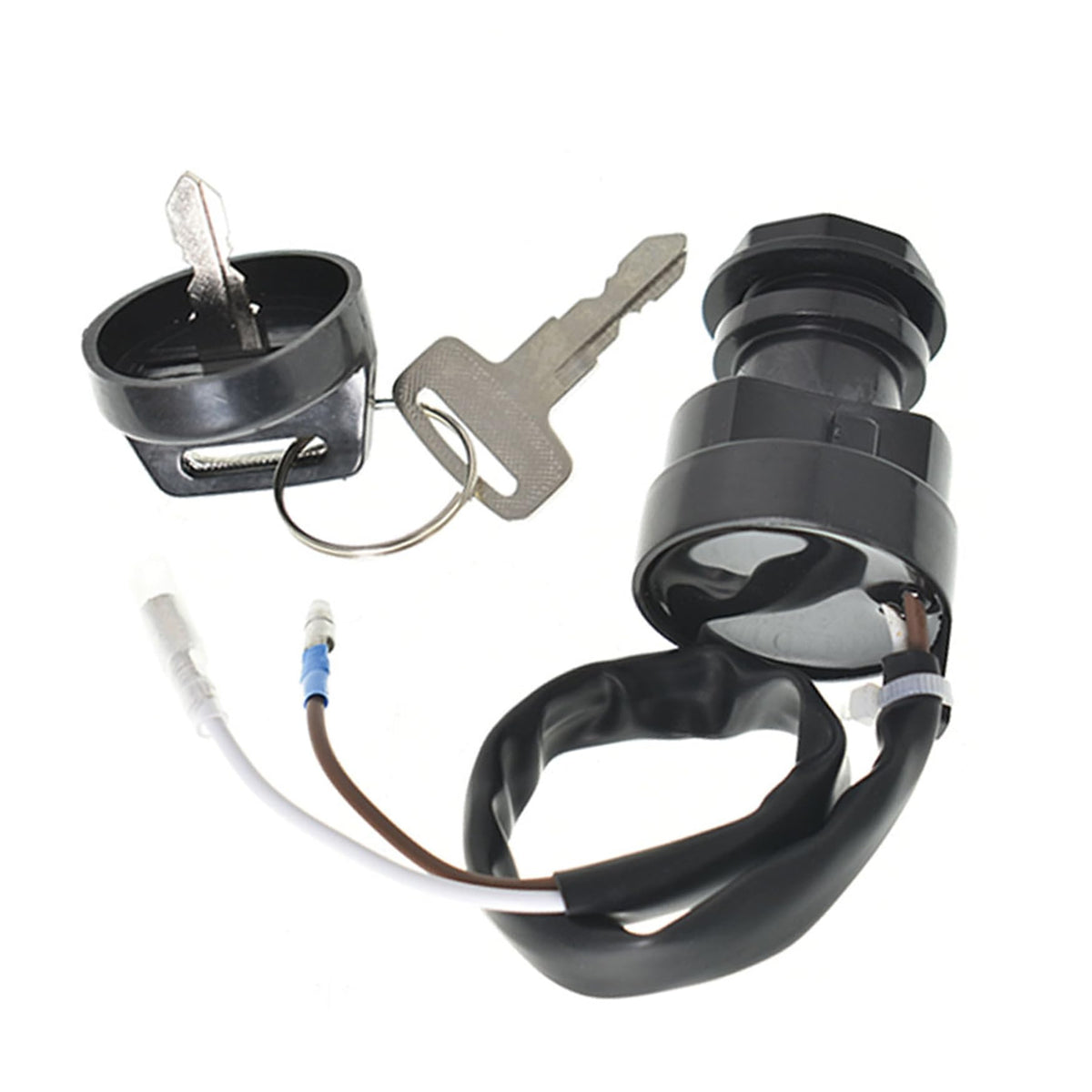 WFLNHB Black Ignition Switch with Key Replacement for Kawasaki Bayou 300