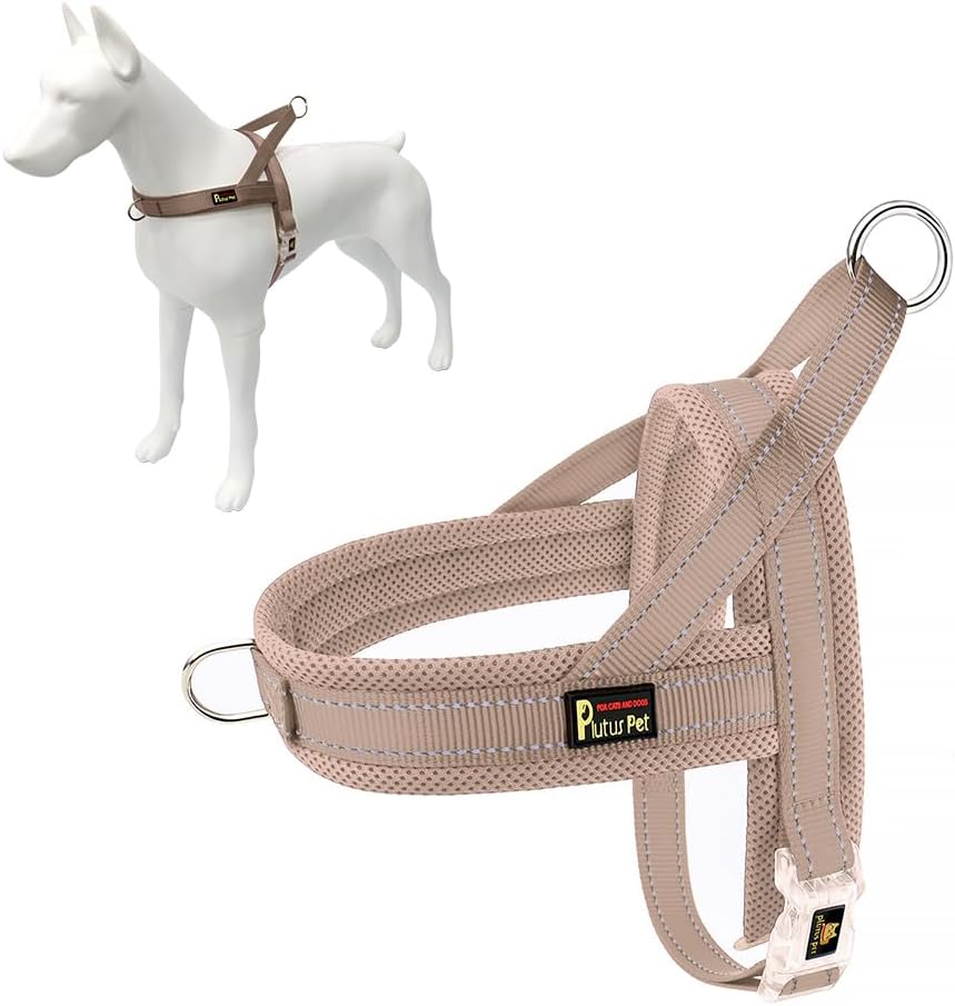 No Pull Dog Harness with Breathable Mesh Padded, Adjustable Reflective Escape Proof Dog Harness, Quick Fit Dog Vest
