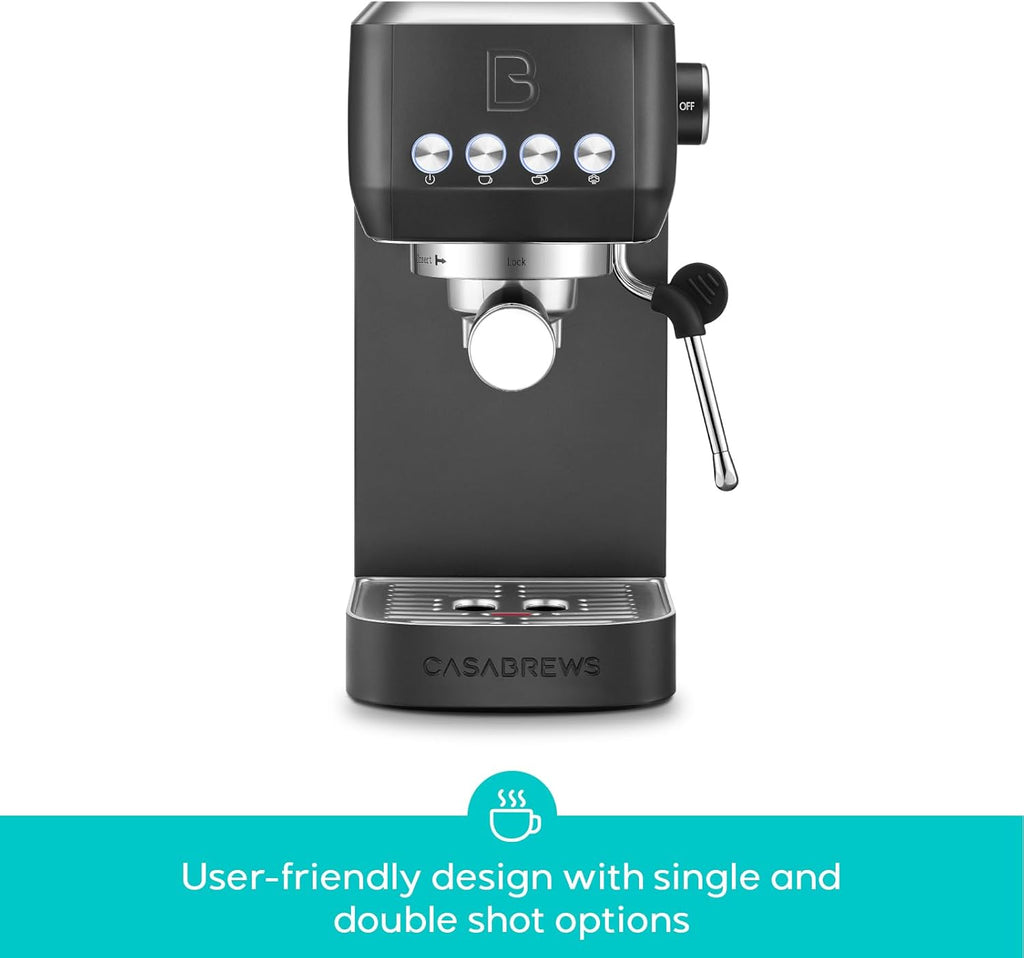 3700 Essential Espresso Machine, Stainless Steel Espresso Maker | 20-Bar Italian Pump, Powerful Steam Wand, 43.9oz