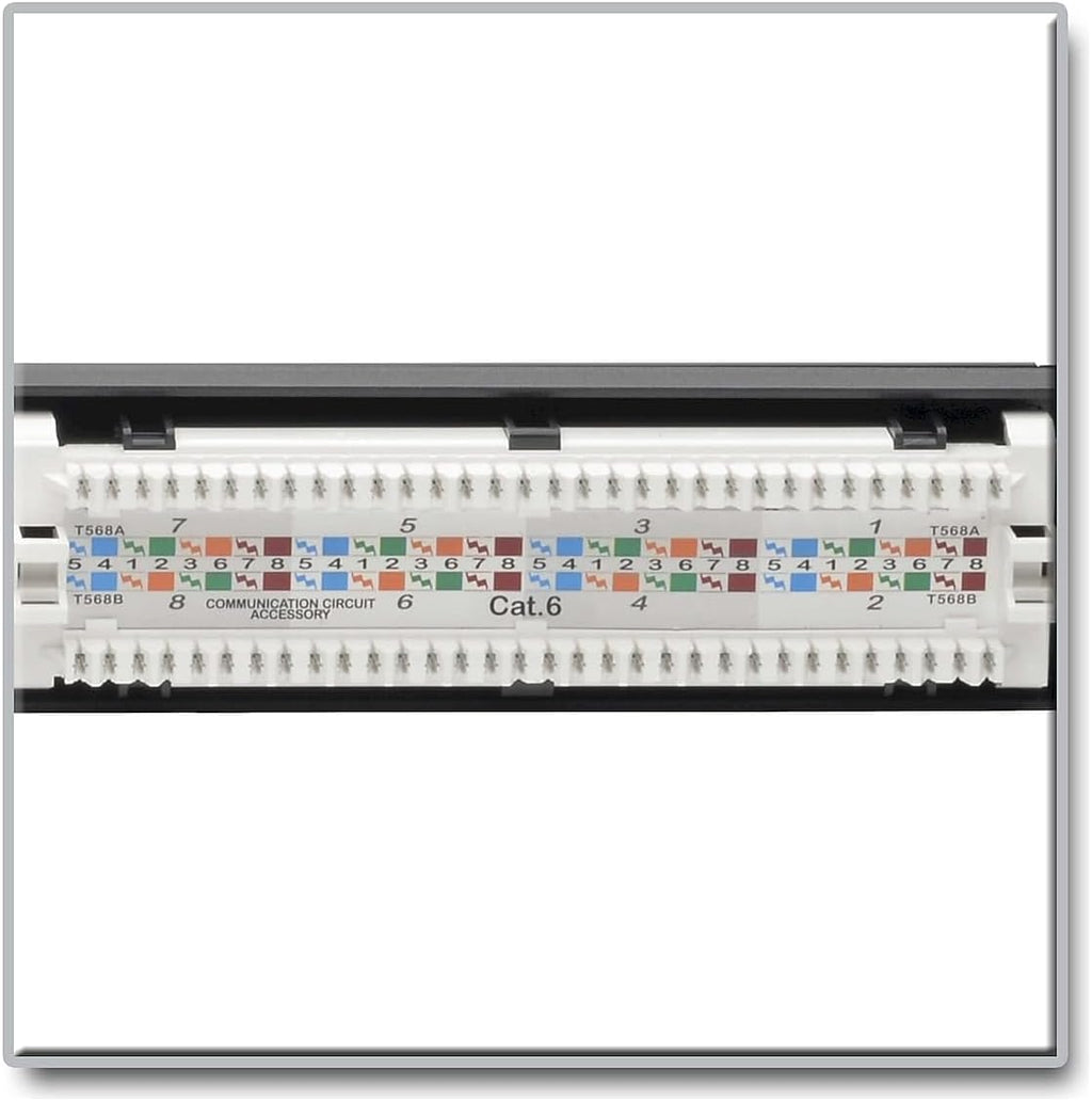Eaton Tripp Lite Cat6 24-Port PoE+ Patch Panel, RJ45 Ethernet, 1U Rackmount, EIA/TIA 568A/B Wiring Standards for 110