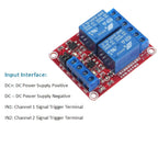 2pcs DC 24V Relay Module 2 Channel Relay Switch with Optocoupler Isolation High/Low Level Trigger