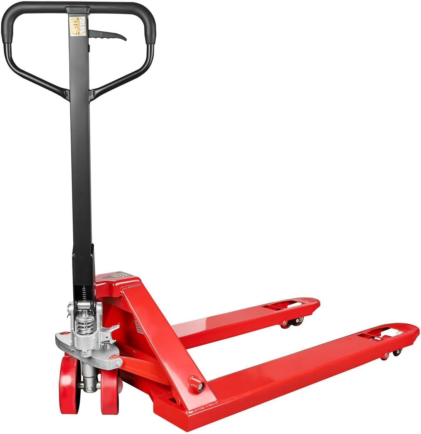 Manual Pallet Jack – Standard Duty Manual Forklift, 5500 lbs Capacity, 48" L x 27" W Forks, Durable PU Wheels