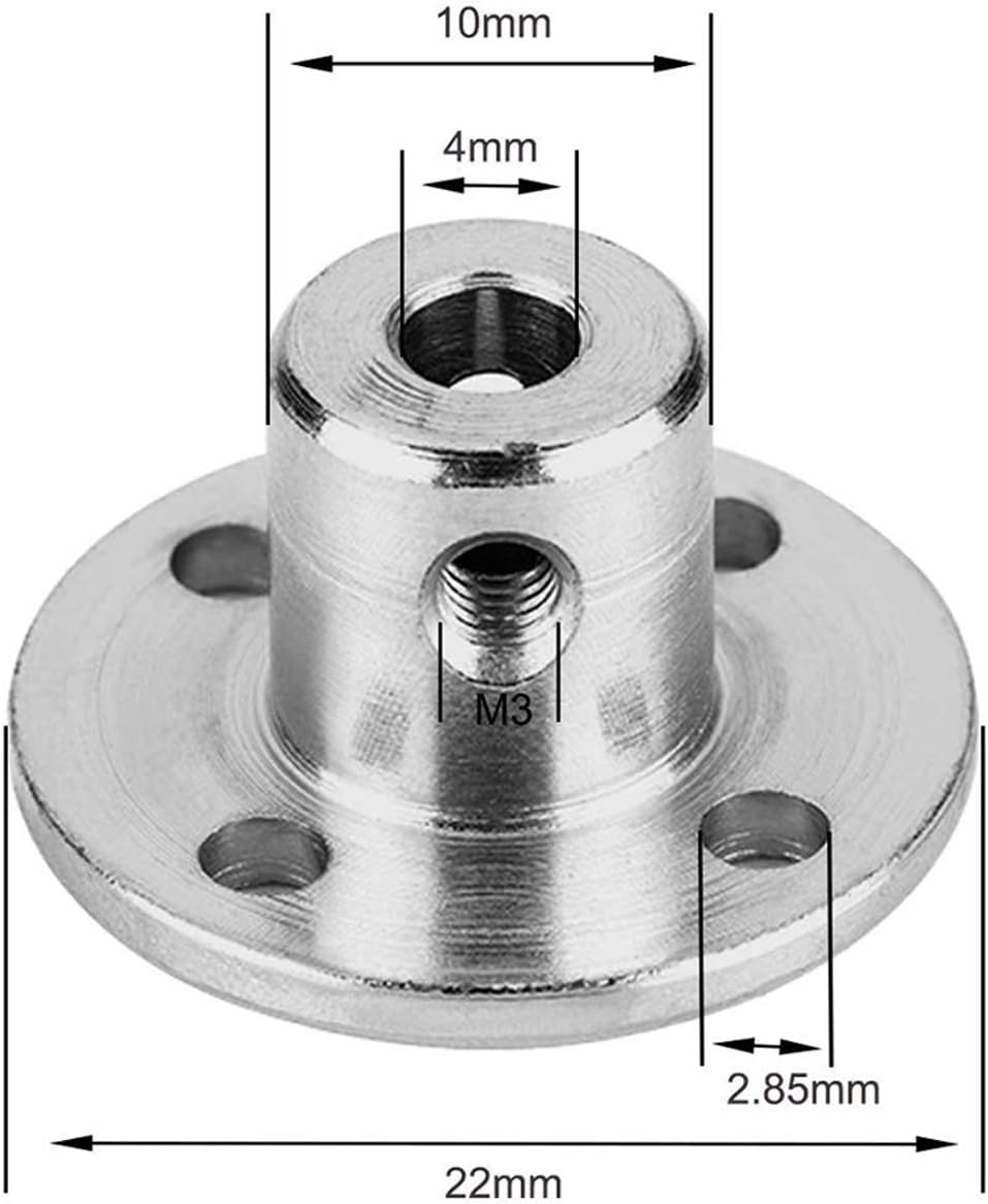 4Pcs 4mm Flange Coupling Connector, Rigid Guide Model Coupler Accessory, Shaft Axis Fittings for DIY RC Model Motors