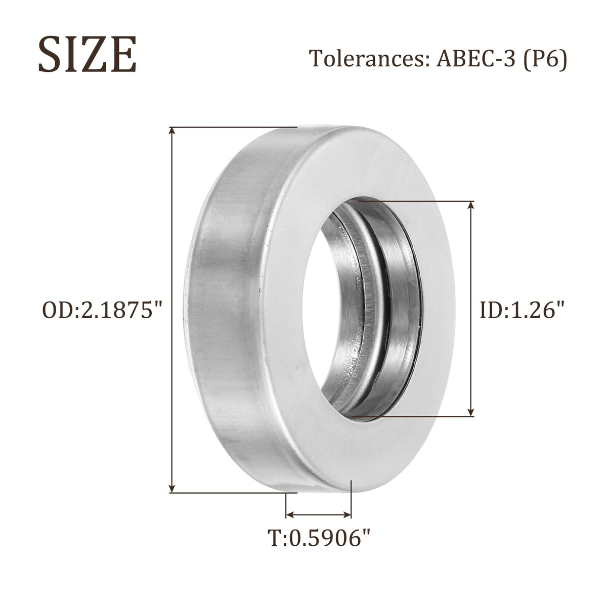 uxcell T126 Thrust Tapered Roller Bearings 1.26" Bore, ABEC3
