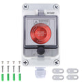 Emergency Stop Button with Box,10A 440V Emergency Shut Off Switch, IP65 Waterproof E-Stop Push Button Switch