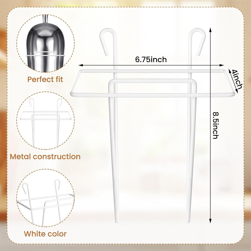 2 Set 85 oz Large Aluminum Ice Scoop with Holder, Metal Scooper