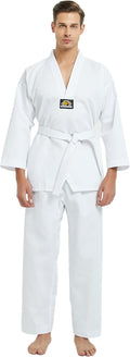 V-Neck Taekwondo Uniform for Kids Adults, TKD Dobok Martial Art | Durable 7.5 oz polyester cotton, V-neck jacket
