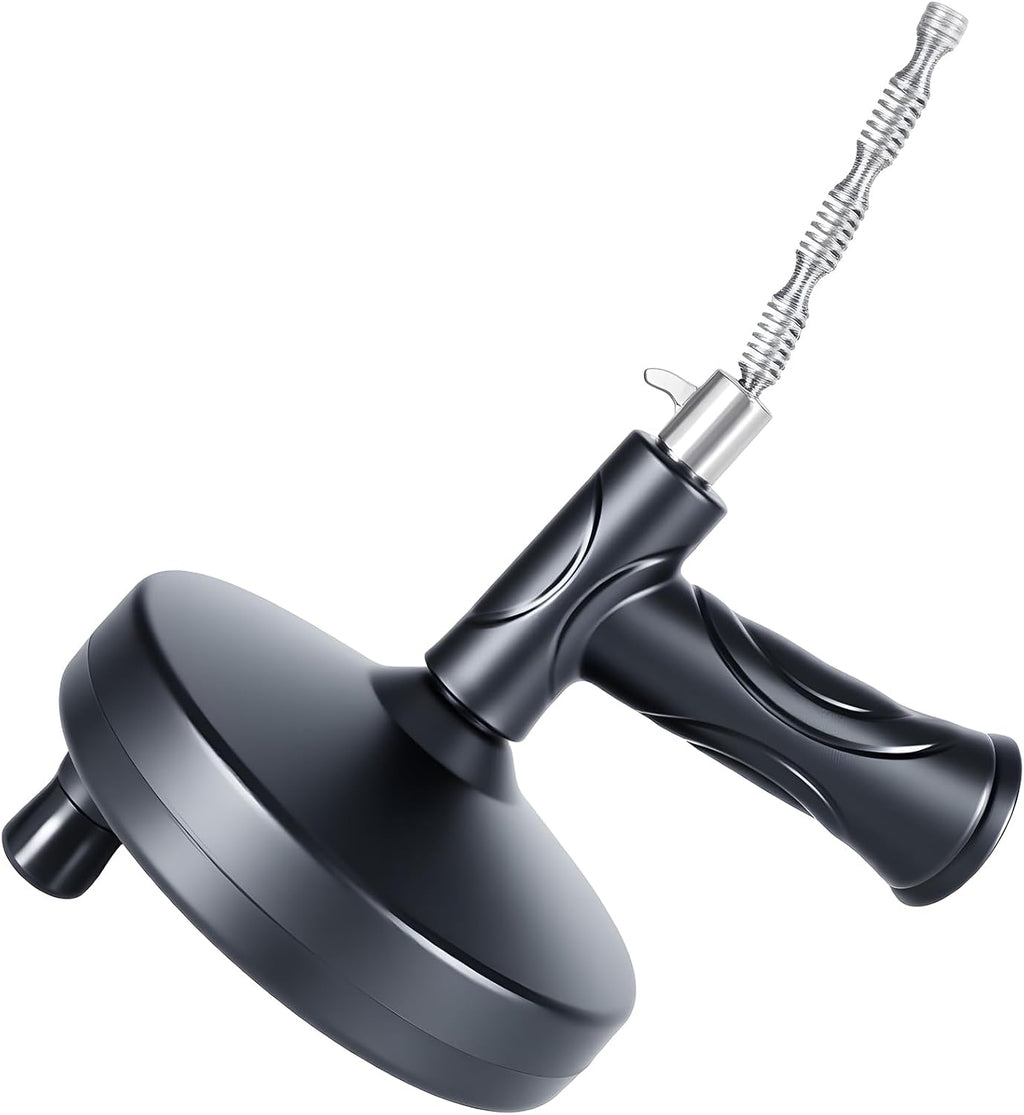 33 Ft Drain Auger Flexible Plumbing Snake Pipe Clog Remover Tool | Flexible steel cable clears hair & grease clogs