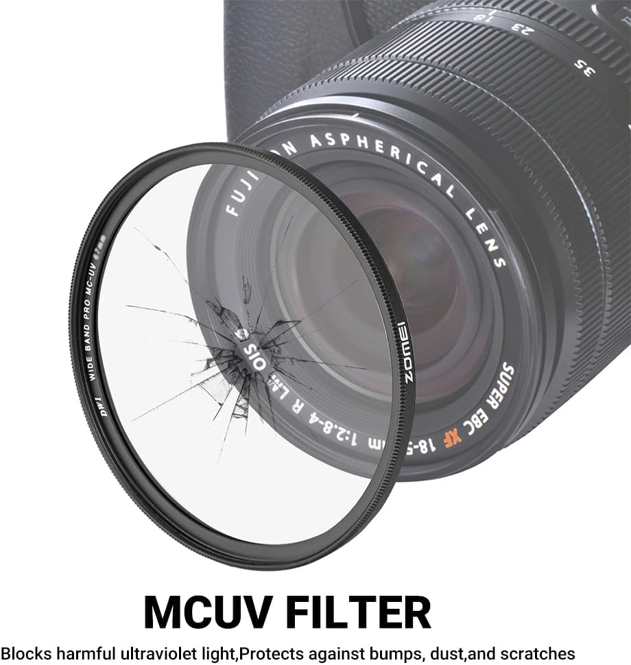 82mm UV/CPL/ND Lens Filter Kit (3 Pieces),Multi-Coated UV Protector, CPL Polarizing and ND2-ND400 Neutral Density