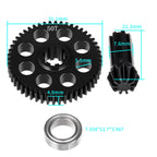BRKRC Steel Diff Spur Gear Pinion Assembly Drive Gear for Hyper Go H16BM
