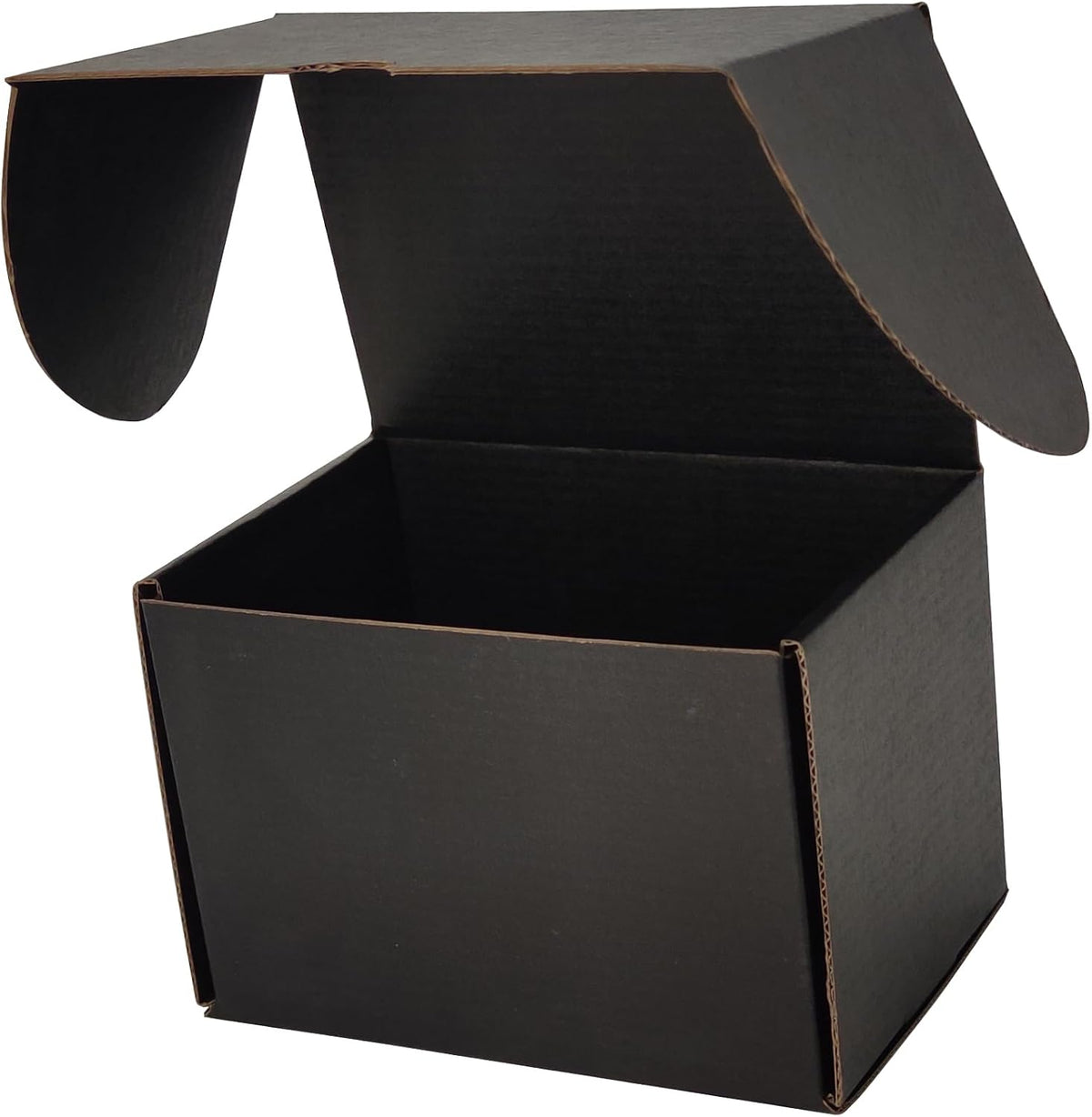8x6x6 Shipping Boxes Set of 25, Black Mailer Corrugated Cardboard Box