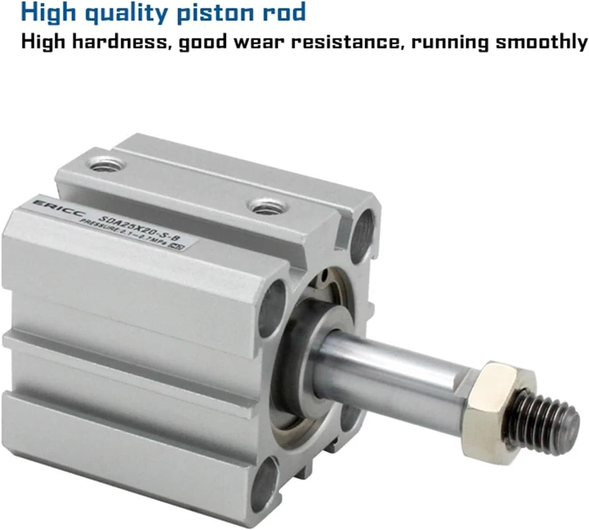 SDA50 Series Male Thread air Pneumatic Cylinder Double Acting Compact Cylinder Bore 50mm Stroke 5-100mm SDA50X100-B-S(SDA50x5-B)