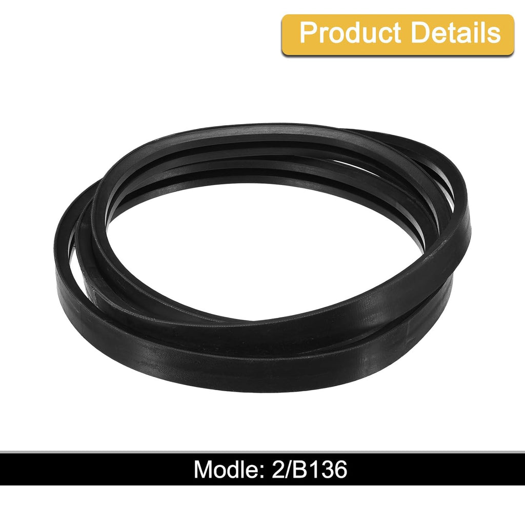 uxcell 2/B136 Classic Wrapped 2 Banded 139" Outer Circ B Profile V-Belt