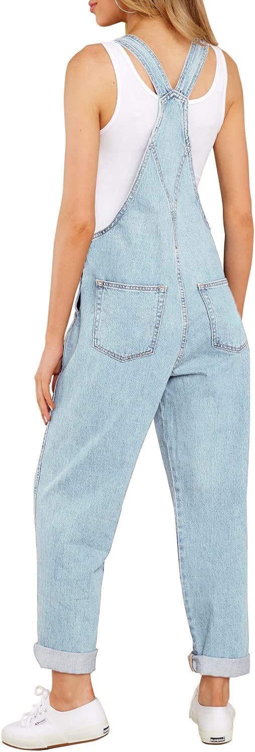 Women's Casual Stretch Adjustable Denim Bib Overalls Jeans Pants Jumpsuits