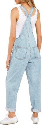 Women's Casual Stretch Adjustable Denim Bib Overalls Jeans Pants Jumpsuits