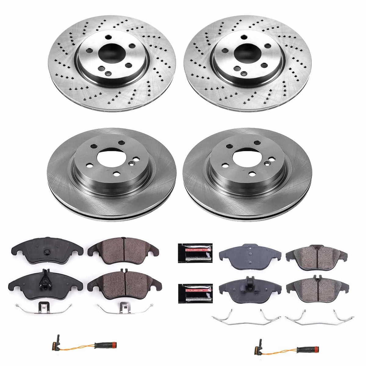 PowerStop Z17 Replacement Brake Pad & Rotor Kit Front & Rear KOE7760