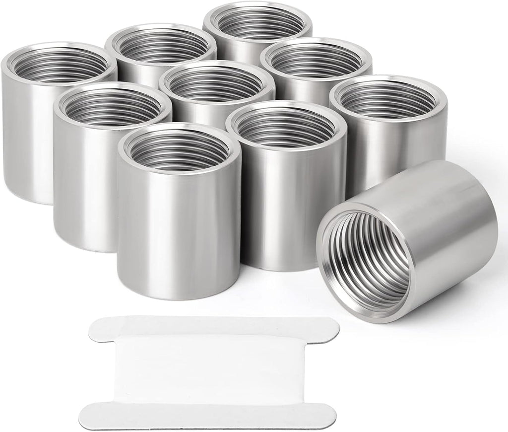 TAISHER 10PCS 304 Stainless Steel Cast Pipe Fitting, Coupling, 1/2" x 1/2" NPT Female Threaded
