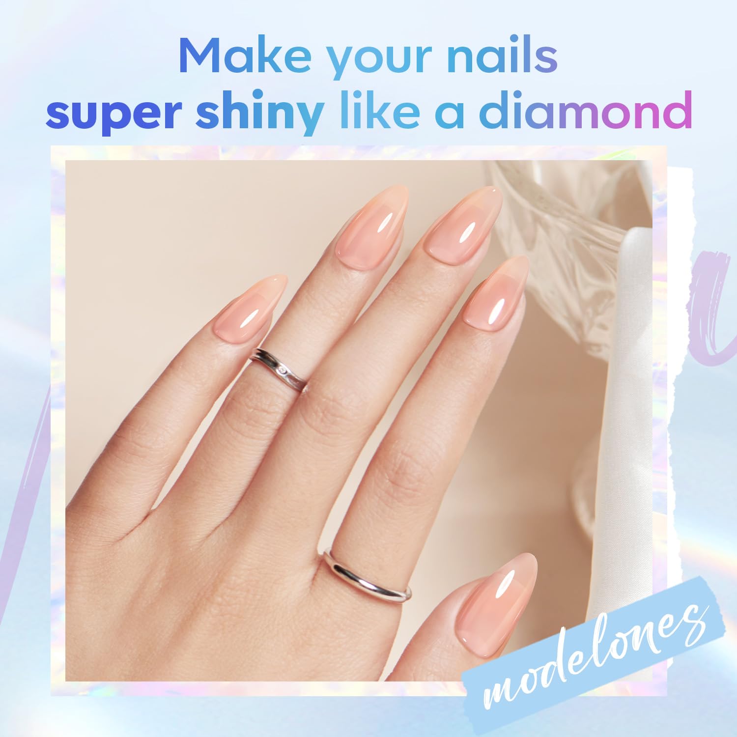 Gel Top Base Coat Set 15ml 2026 Upgrade No Wipe Super Shine | Clear Glossy Gel Polish Acid Free Shiny for Press Ons