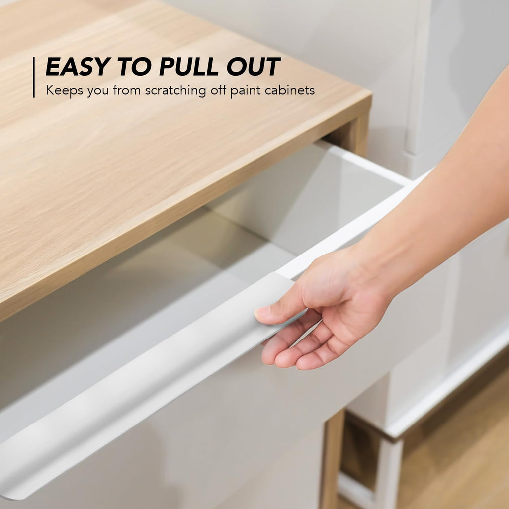 Brushed Nickel Cabinet Handles Finger Edge Pulls 11.8 Inch CC 6 Pack