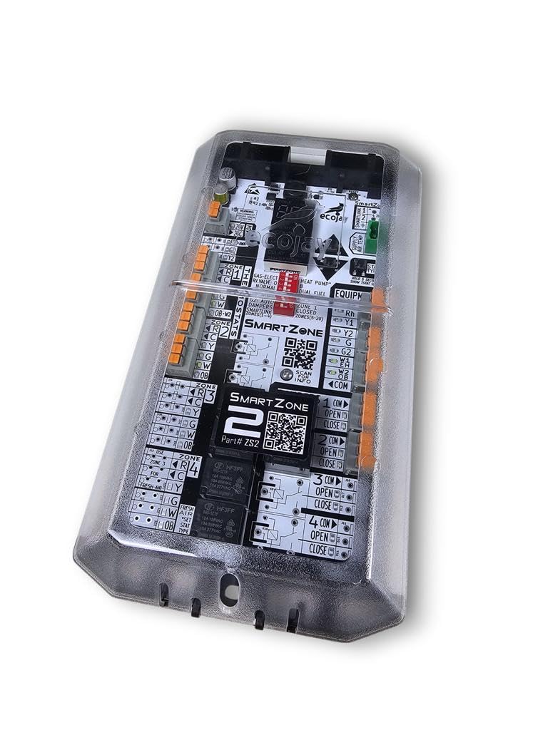 SmartZone-2: Single-Stage, 2-Zone Controller KIT w/ Temperature Sensor - Replace Honewell, ewc, zonefirst HVAC Zone Control Panels