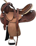 Adults Western Horse Barrel Saddle Leather 15 Inch with Free Tack Set