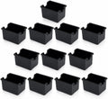 Plastic Sugar Packet Holder, Black, Restaurant Tabletop Sweetener Caddy, Set of 12