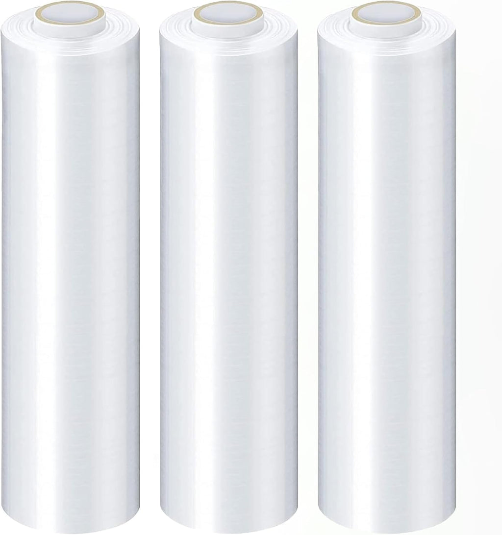 Clear Stretch Wrap, 4 Pack, 15 Inch x 1500 Feet 90 Gauge