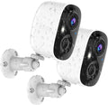 Security Cameras Wireless Outdoor,2K Indoor WiFi Wireless Cameras,Outside Battery Powered Camera for Home Security,AI
