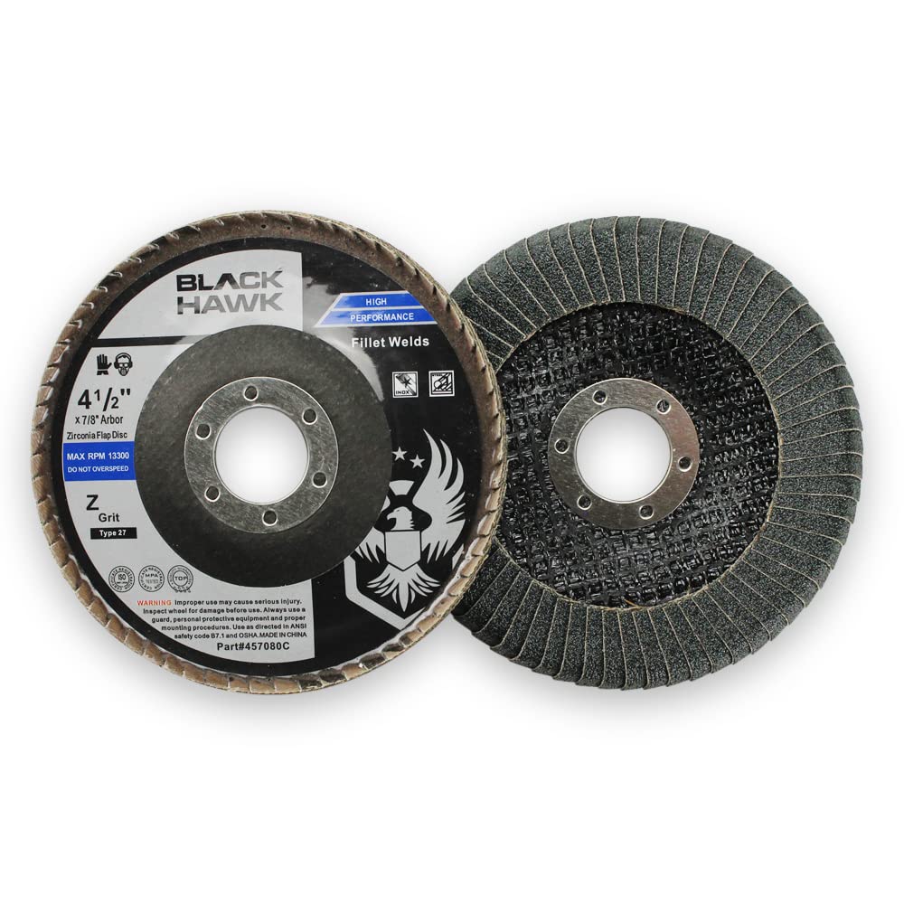 BHA 4-1/2 x 7/8 Fillet Weld Flap Disc, Curved Edge - 120 Grit - 5 Pack