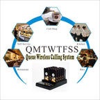 Wireless Queue Calling System 10 Pager Buzzers+1 Number Call