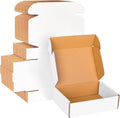 7x5x2 White Cardboard Boxes - 30 Pack Small Shipping Boxes for Business Mailing, Corrugated Packaging
