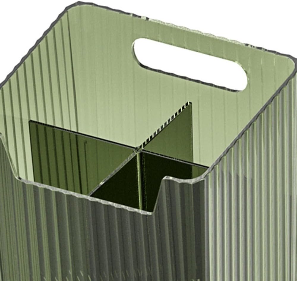 Wall Mounted Makeup Organizer Box for Bathroom, Dark Green