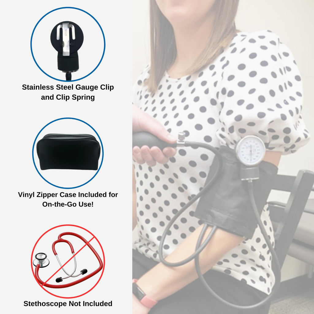 HCS Extra Large Blood Pressure Cuff, Manual Blood Pressure Cuff Arm, XL BP | Large Adult Aneroid Sphygmomanometer