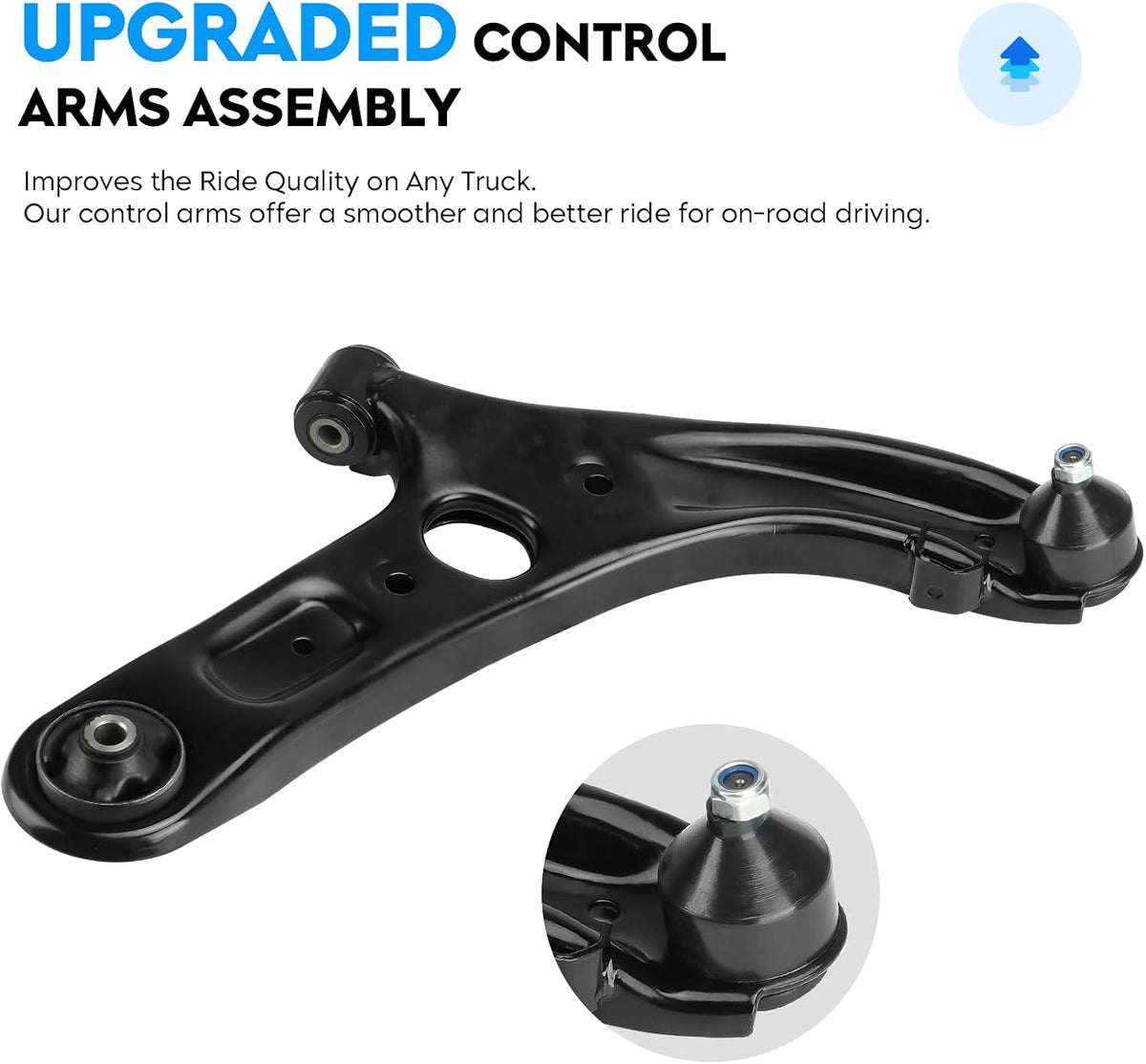 Front Lower Control Arm w/Ball Joint for Hyundai Elantra 2011-2016, Veloster 2012-2017, Elantra Coupe 2013-2014, Elantra GT 2013-2017, Driver & Passenger Side, 2Pcs Suspension Kit K622232 K622646
